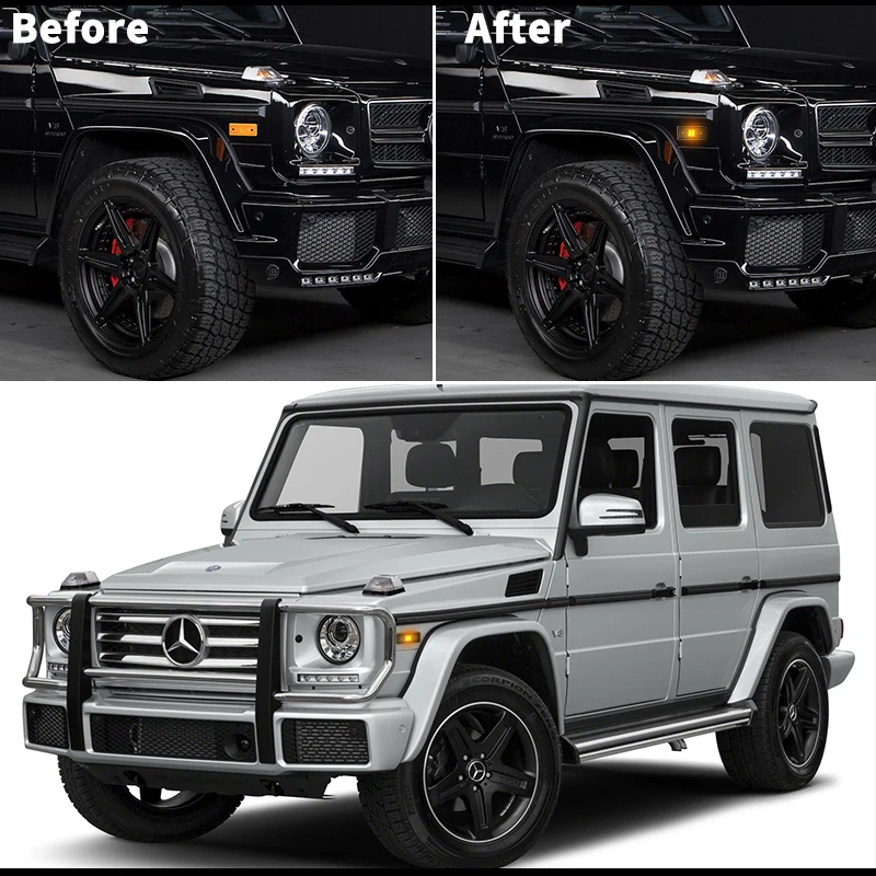 Желтые/красные копченые линзы для Mercedes W463 G-Class G500 G550 G55 G63 Sidemarker 2002-14 годов |