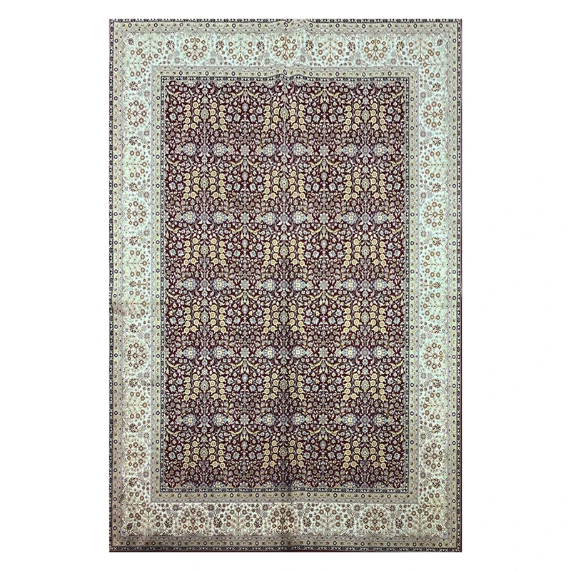 

5.9x8.2 Foot Red Carpet Hand Weave Floral Design Living Room Rug