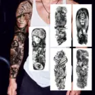 Американские солдаты Армия Компас Временные татуировки рукава для Для мужчин Для женщин Для мужчин солнцезащитные очки-авиаторы Лев пистолет штаны с фальш-вставкой, полные руки 