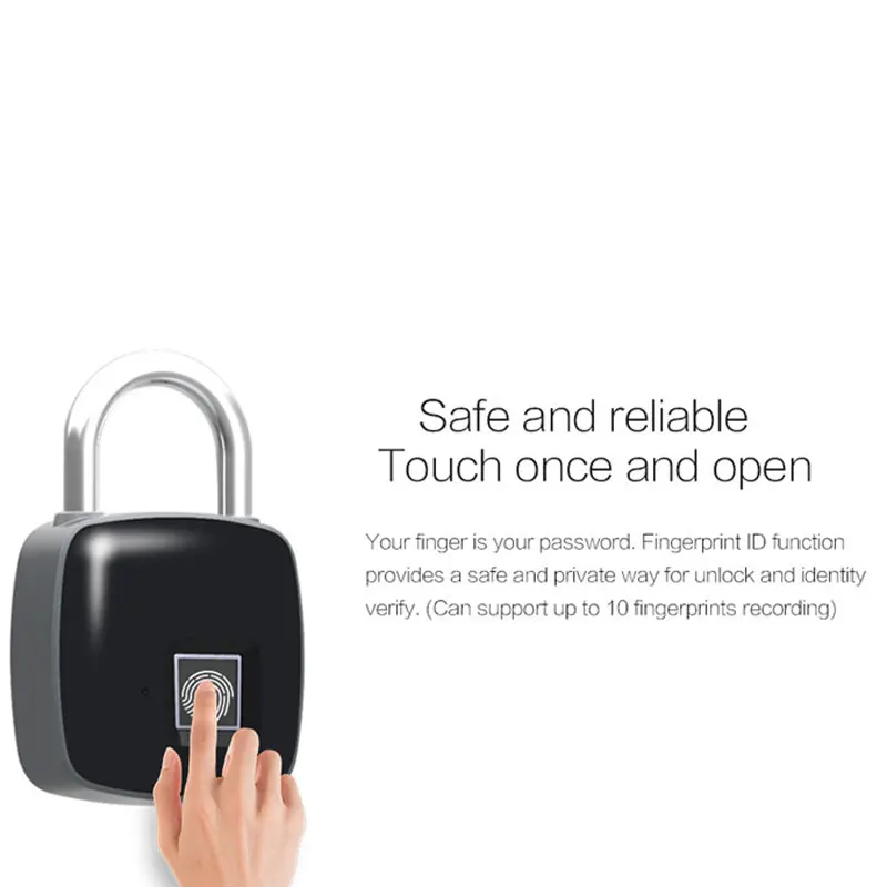 Биологический замок без ключа Противоугонный домашний ворот Офисная