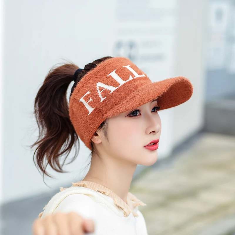 Плюшевый козырек кепка осень зима уличная теплая шляпа от солнца без ворса для