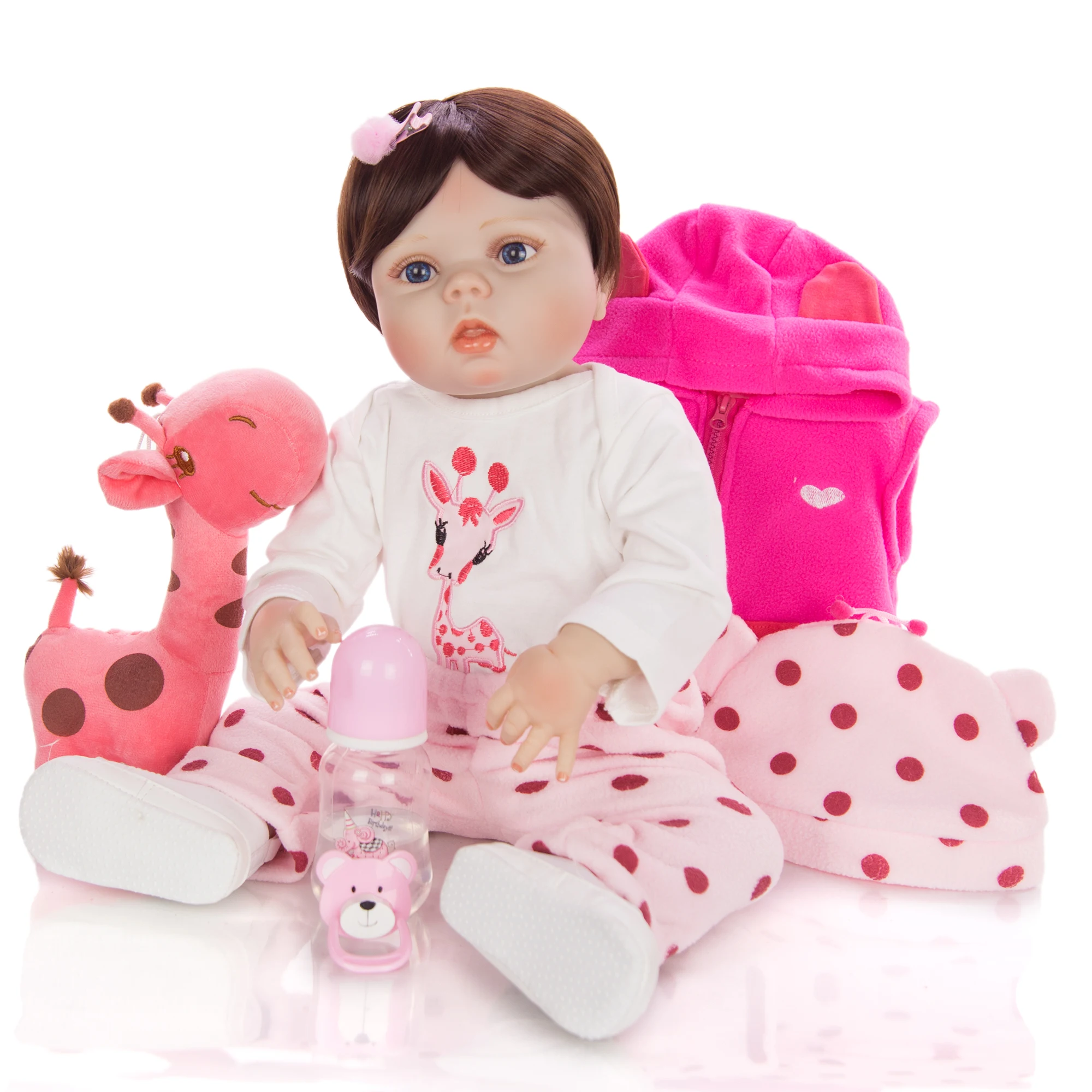 Новый дизайн 23 дюймов полная силиконовая кукла 100% ручная работа