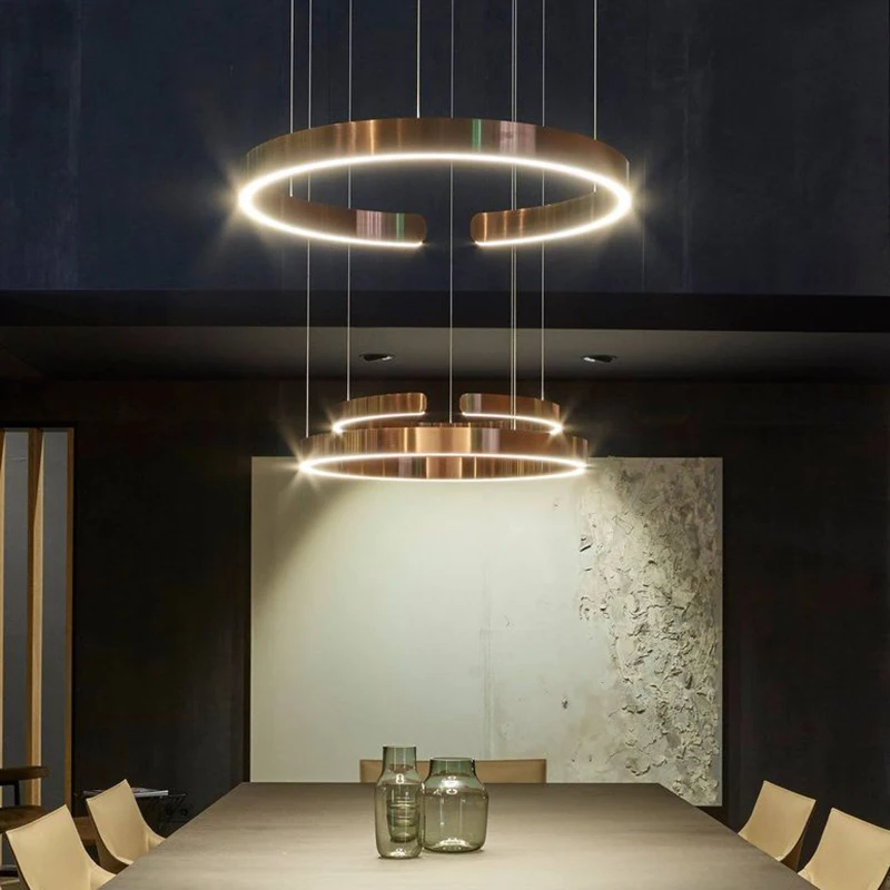 Lámpara LED de araña de anillo de Alemania, Control sin contacto, réplica de iluminación, moderna, para cocina y hogar, lámpara de minimalismo