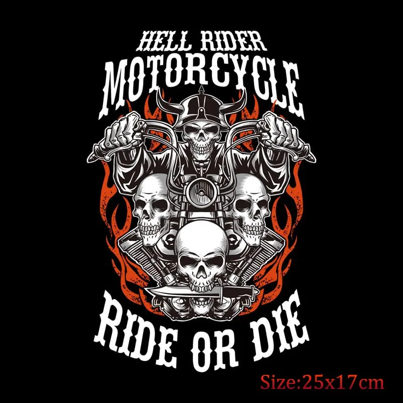 Термотрансферная наклейка с черепом в стиле панк аксессуары для одежды