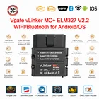 Лидер продаж! Vgate vLinker MC + ELM327 BT4.0-беспроводной Оригинальный OBD2 сканер WIFI для bпогружения FORScan для AndroidIOS для 95% автомобилей