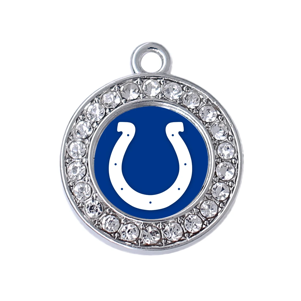Модные стразы инкрустированные круглой футбольной командой шарм Индианаполис