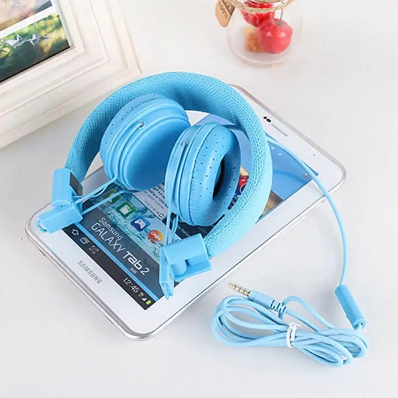 

Wired Headset Stereo Kids Headphones With Microphone Music 3.5mm Earphones Children Headsets Foldable Portable Holiday Gift