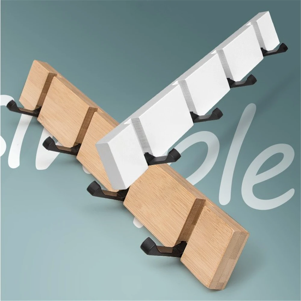 

Wall Clothes Hooks Solid Wood Wall Hooks Household Clothes Shelf Towel Coat Hook Wall Hangers Bathroom Hook Wall Rack Key Holder