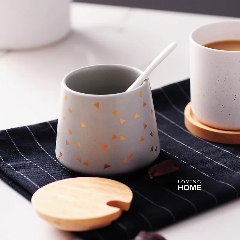 Сахарница в скандинавском стиле набор молочных кувшин деревянная крышка