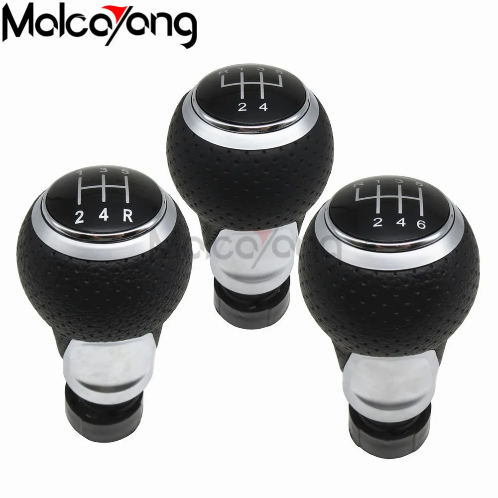 Серебряное кольцо 6 скоростей ручка переключения передач ручная Шестерня для Audi