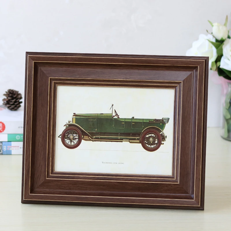 Роскошные коричневые фоторамки в американском стиле качественная деревянная