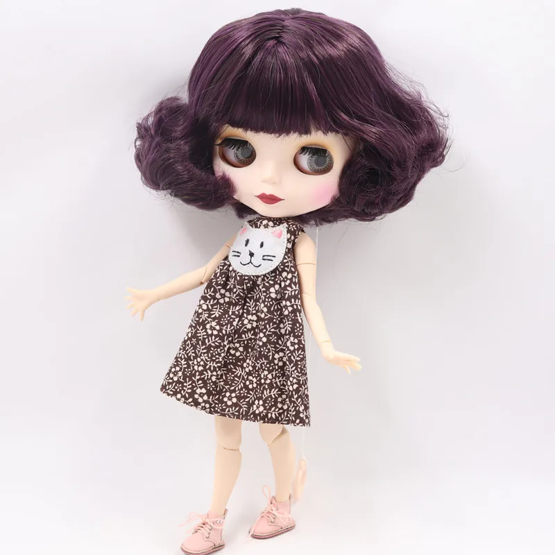 ICY Nude Blyth кукла на заказ № BL135/950 фиолетовый микс каштановые волосы белый цвет кожи 1/6 bjd, pullip, licca, jerryberry