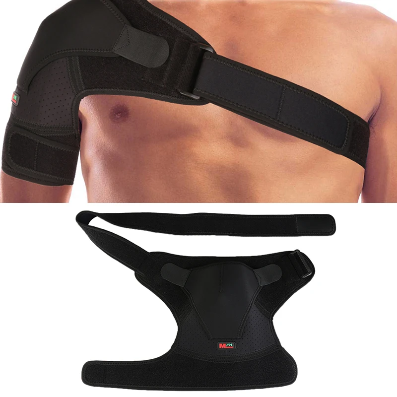 

1pcs Black Mumian G02-R 4 Direction Adjustable Sports Single Right Shoulder Brace Support Strap Wrap Belt Band Pad