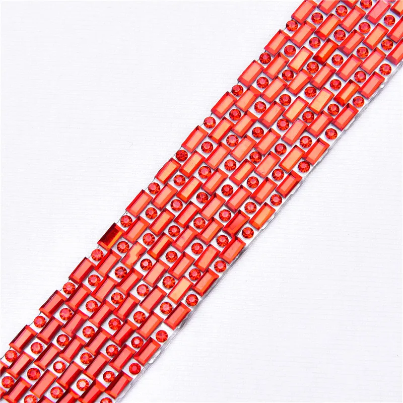 2 ярда прямоугольные черные стеклянные стразы горячей фиксации цепочка отделка