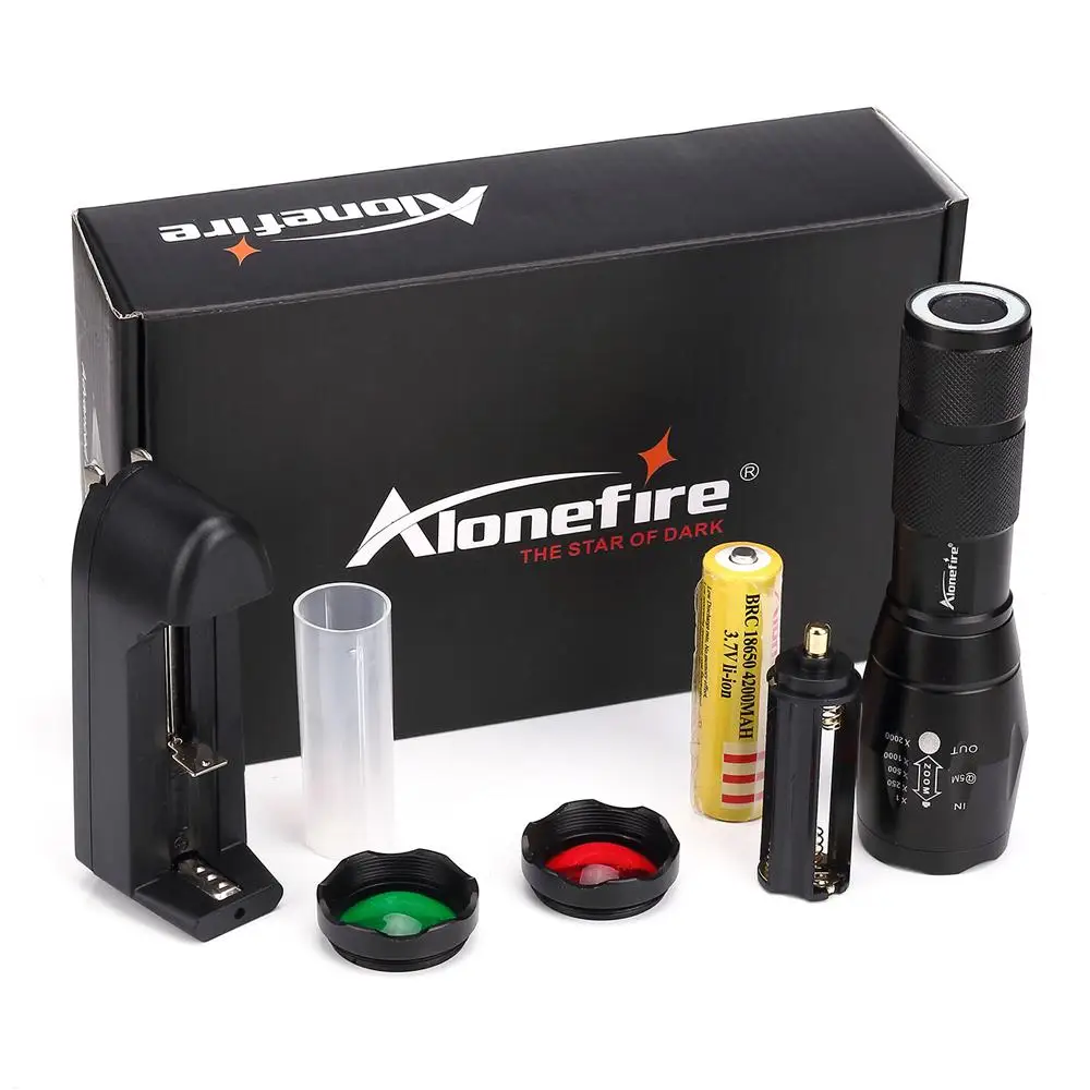 Alonefire G700-N CREE XM-L T6 5000лм Zoom СВЕТОДИОДНЫЙ светильник фонарь сигнальный светильник аварийный охотничий сигнал+ 18650+ USB зарядное устройство