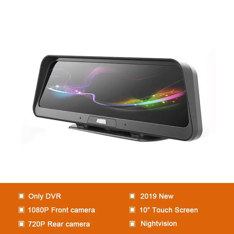 4G Smart Android Mirror 1" Автомобильный видеорегистратор Камера заднего вида gps Navi центр wifi панель управления ADAS Nightvision dashcam приложение для помощи в автомобиле - Название цвета: QVE92 only DVR