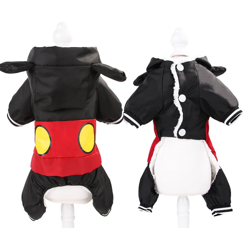 Теплая зимняя одежда для собак пальто толстые комбинезоны Комбинезоны маленьких