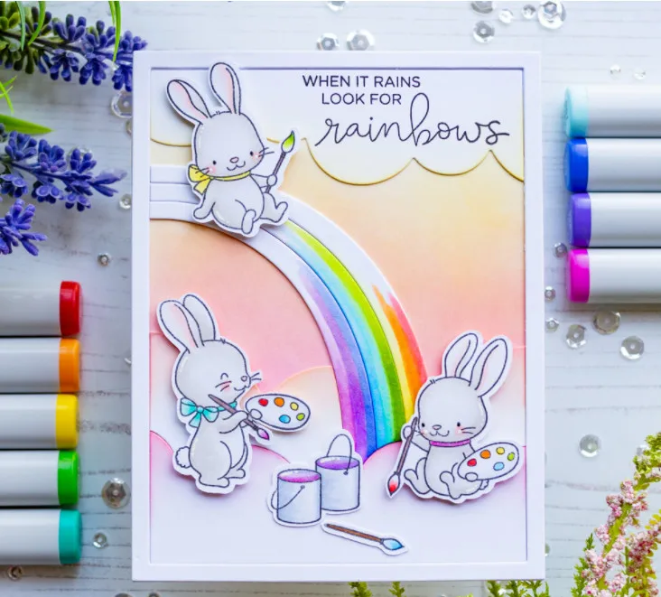 TPP класс рисования маленьких кроликов прозрачные резиновые марки/Детские штампы