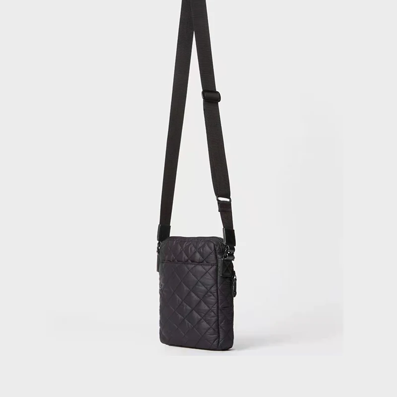 MABULA Camouflage Quilted Sling Bag Multi-pockets Nylon Cotton Padded Unisex Phone Crossbody Purse Protable Sport Travel Pouch