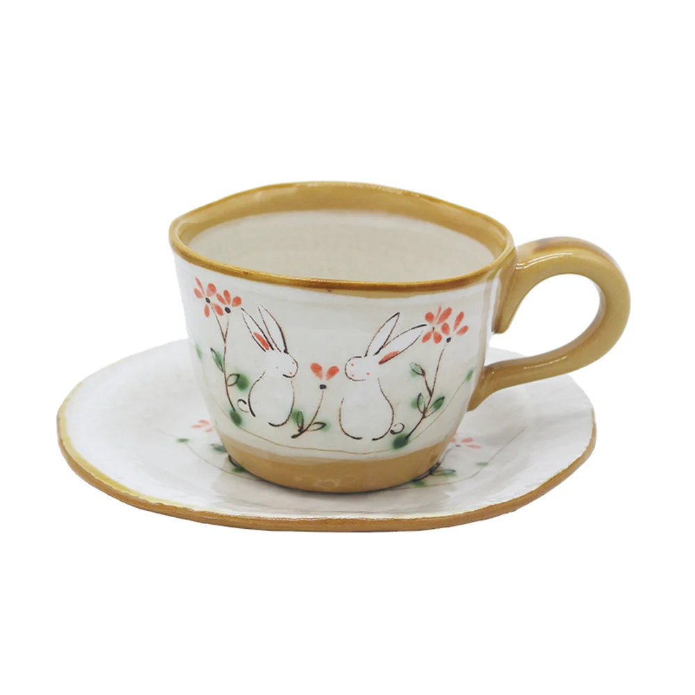 1 шт. набор кофейных чашек с цветочным принтом керамическая кофейная кружка