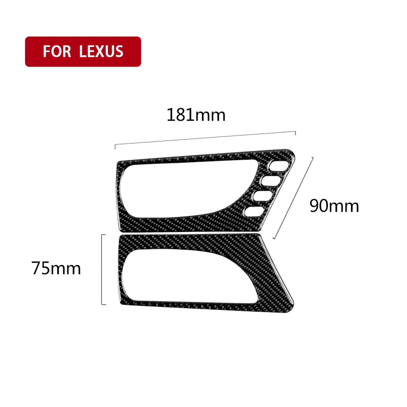 

Carbon fiber inner front door handle sticker Car accessories Styling Interior for Lexus IS250 2013-2020