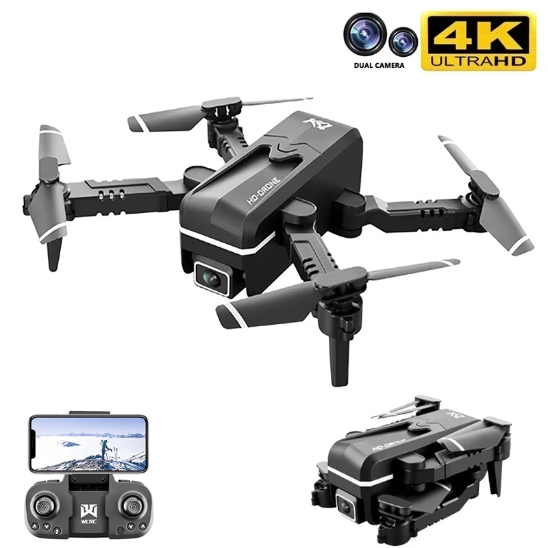 2021 Новый SHAREFUNBAY KK1 мини-Дрон 4k HD Двойная камера визуальное позиционирование 1080P WiFi