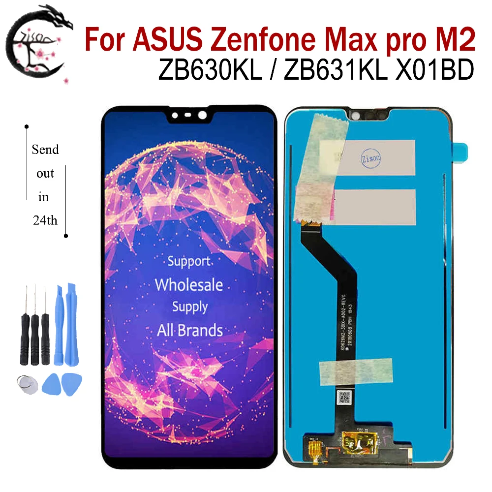 ЖК-дисплей 6,3 дюйма для ASUS ZenFone Max Pro M2 ZB631KL, сенсорный экран с дигитайзером в сборе, замена дисплея ZB631KL