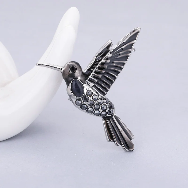 MAIKALE брошь из эмали в виде птицы шпильки с украшением кристаллов Стразы Броши для