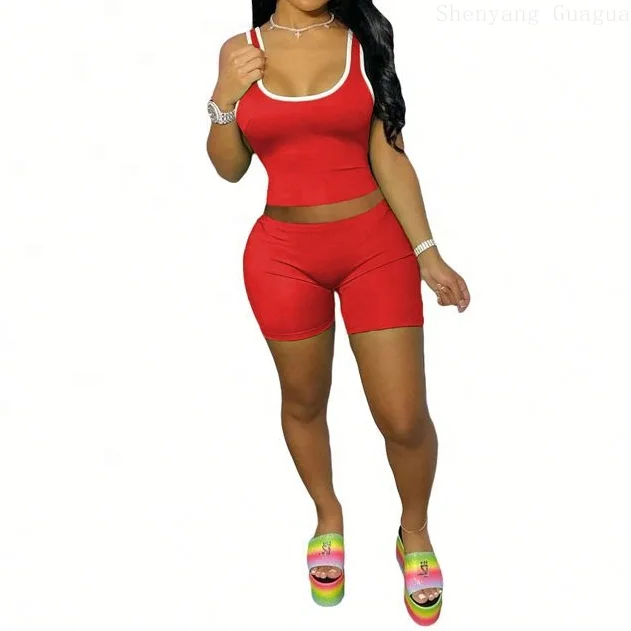 

2021 Summer Women Clothing Plain Plus Size Tracksuits 2 Piece Set Women Woman Set