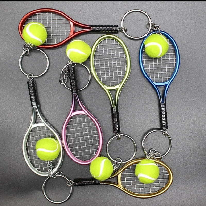 

Car key pendant mini tennisracket ball key chain pendant bag accessories sports bagcar key chain fan souvenir key chain key ring