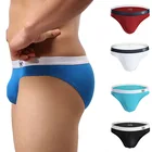 Пикантное Мужское нижнее белье с низкой талией, мужские трусы, мужское бикини, бикини с U-образным мешочком, мужские Трусы-слипы, мужские трусы
