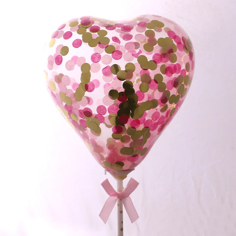 5 шт. разноцветные латексные шары цвета розового золота конфетти розовые 12