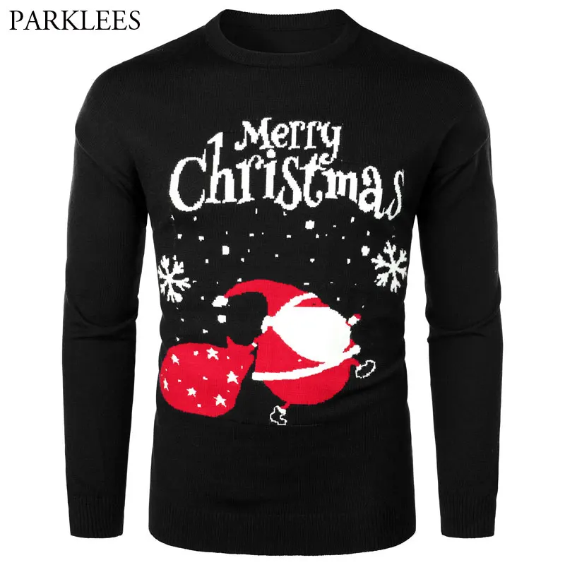 

Ugly Christmas Sweater Men Casual Slim Fit Mens Knitted Pullover Sweaters Winter Thick Snow Knitwear Pull Noel Homme Luxe Sweter