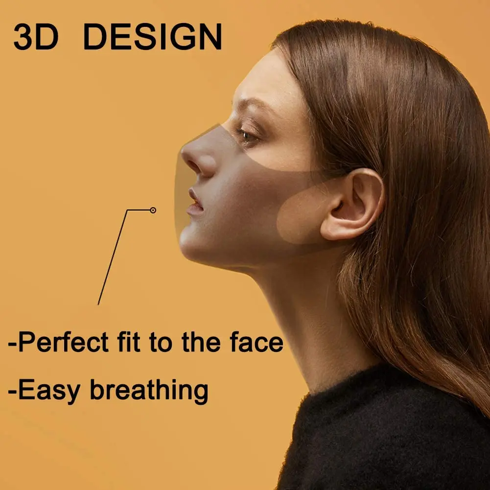 Черная защитная маска из губки дышащая многоразовая для лица модная черная