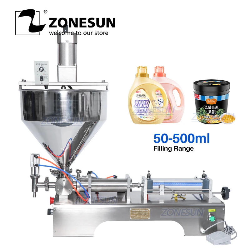Машина для наполнения пастой ZONESUN оборудование смешивания вязких жидкостей