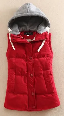 Г. Новинка, лидер продаж, M-4XL, 8 цветов, топ, женская повседневная куртка хлопковый жилет на пуху, верхняя одежда сексуальное пальто для девочек, подходит ко всему дешевая - Цвет: Wine Red