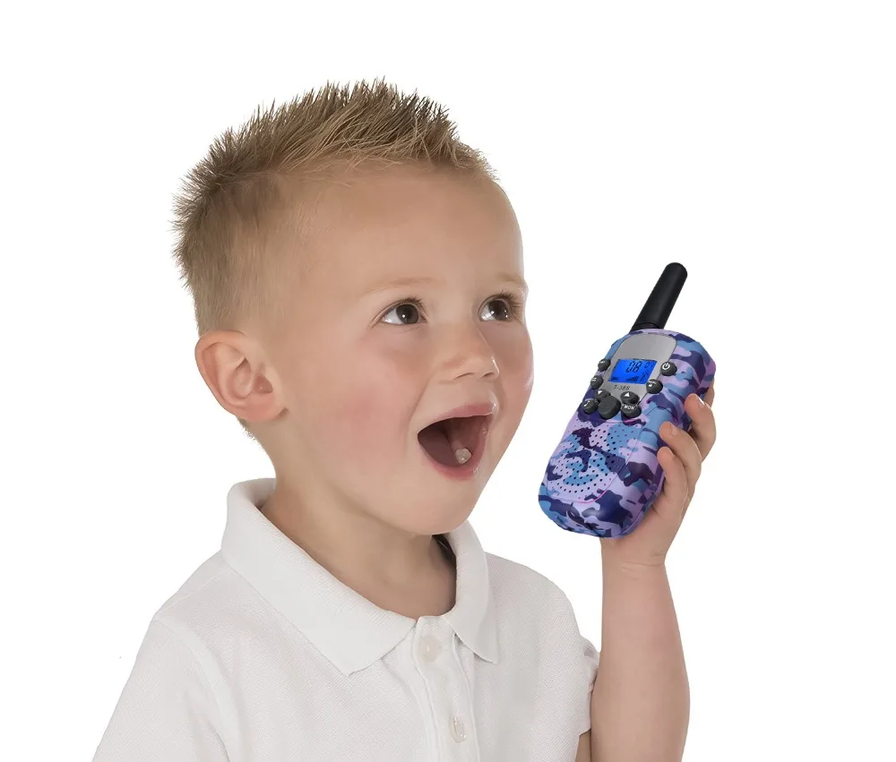 ESYNiC T-388 детская рация Walky Talky 8 каналов для мальчиков и девочек 3 км Диапазон Встроенный светодиодный фонарь 2 способ радио