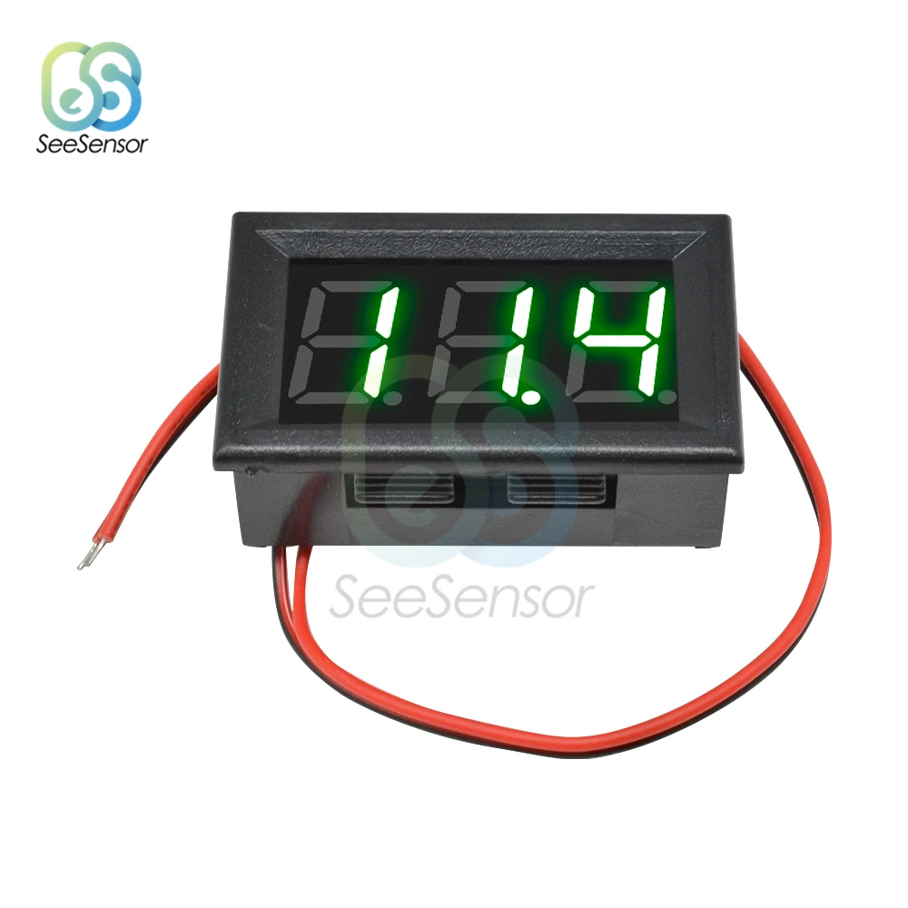 Цифровой вольтметр измеритель напряжения с 2 проводами для умного дома 70-500 В