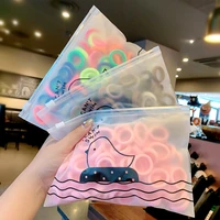 50pcspack new candy color scrunchies women girls elastic rubber bands accessories ornaments tie hair rope rings headdress