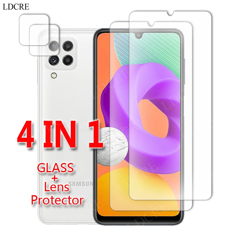 Pel&iacute;cula protectora de pantalla de vidrio templado para Samsung Galaxy M22, Protector de cristal templado para Samsung Galaxy M22-0
