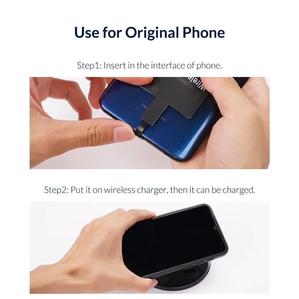 

ORICO QI Wireless Charger Receiver For iPhone Wireless Charging Receiver for Micro USB Type-c Phone