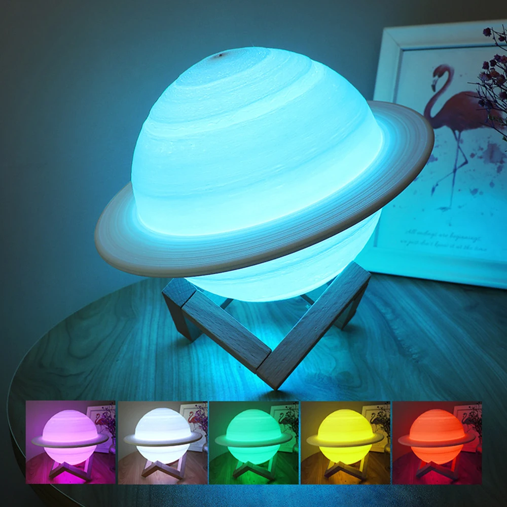 Светильник в виде Луны с 3D рисунком USB зарядкой и пультом ДУ|Ночники| |