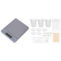 mini electronic digital platform jewelry scale weighing balance measure cups silicone cup mix stick wooden sticks
