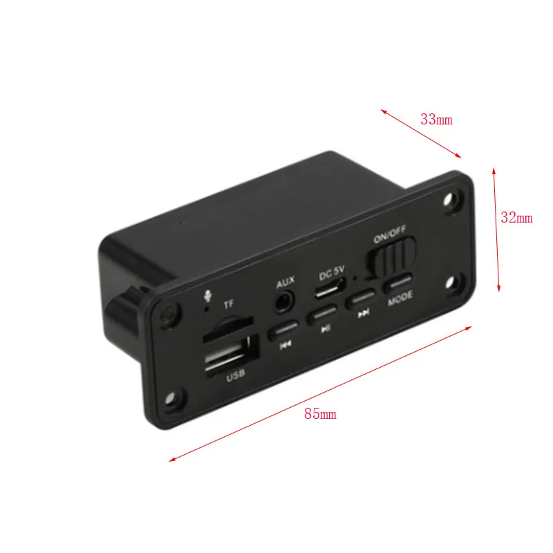 Bluetooth 5.0 MP3 Player Decoder Board 5V 2 x 3W Speaker Amplifier Car FM Radio Module USB TF AUX Audio Handsfree | Электроника