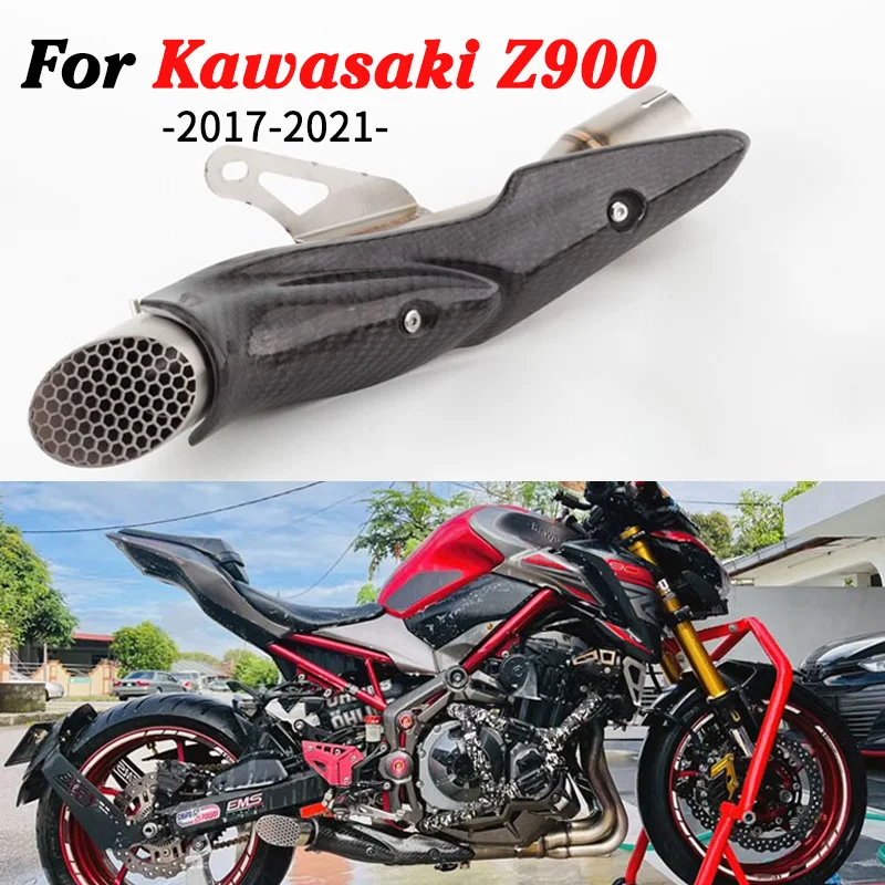 

Z900 слипоны для мотоцикла Exhuast Средний звеньевой трубы глушитель Соединительная труба для Kawasaki Z900 2017 2018 2019 2020 2021