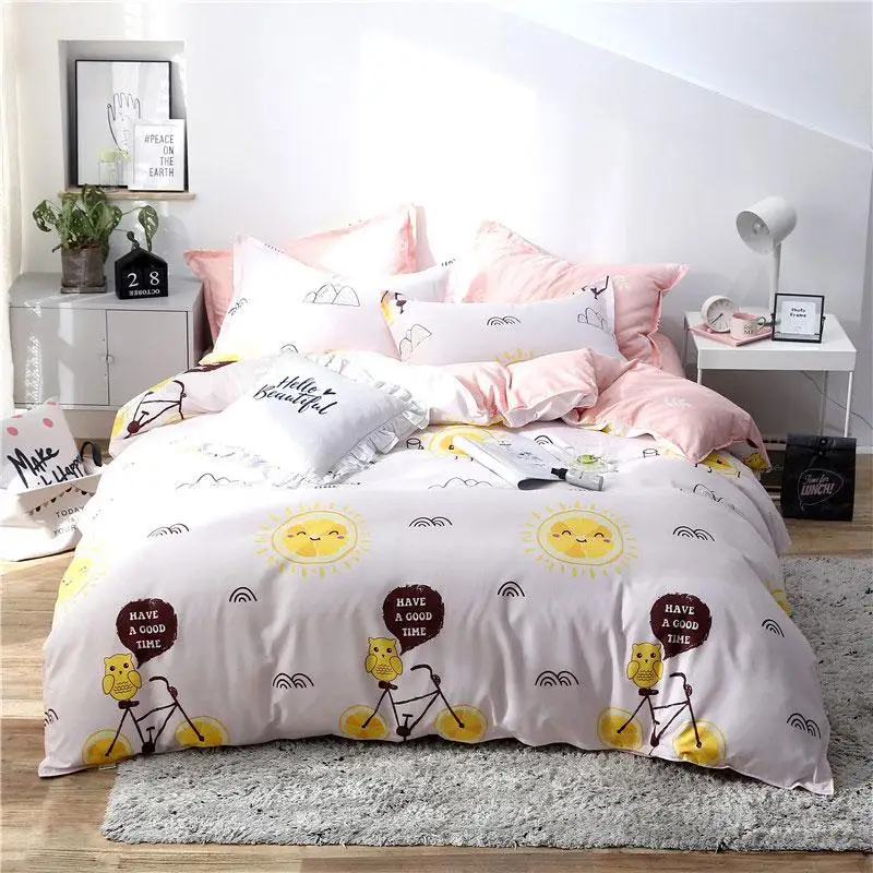 

30 Star Fruit Printed Bed Cover Set Cartoon Duvet Cover Adult Child Bed Sheet and Pillowcase Comforter Bedding Set
