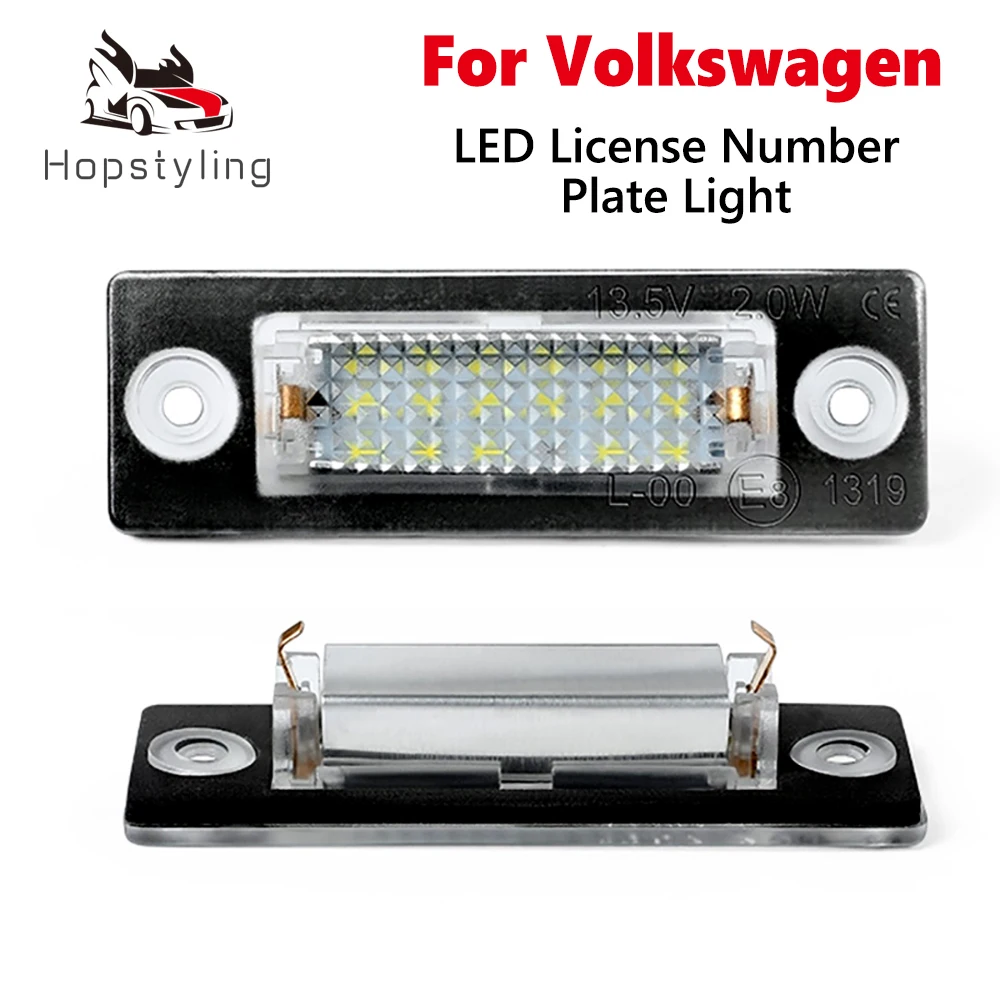 

2X LED License Number Plate Light Lamps For Skoda Superb Octavia VW Passat B5.5 B6 Caddy 3 Golf 4 Transporter T5 T6 Touran Jetta