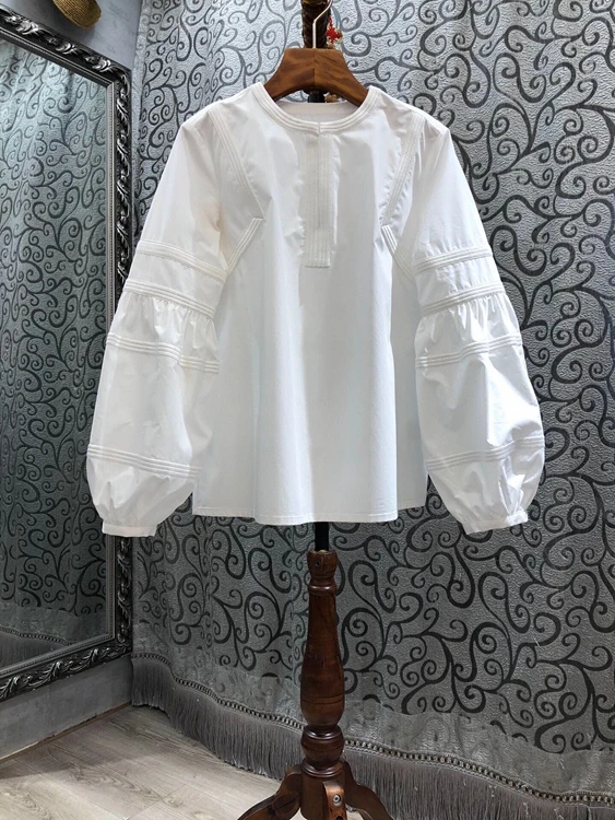 

2021 new women fashion hedging comfortable high-end all-match shirt shirt 922