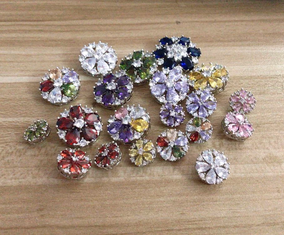 5 шт./партия пуговицы с кристаллами циркона для роскошного Кашемирового пальто