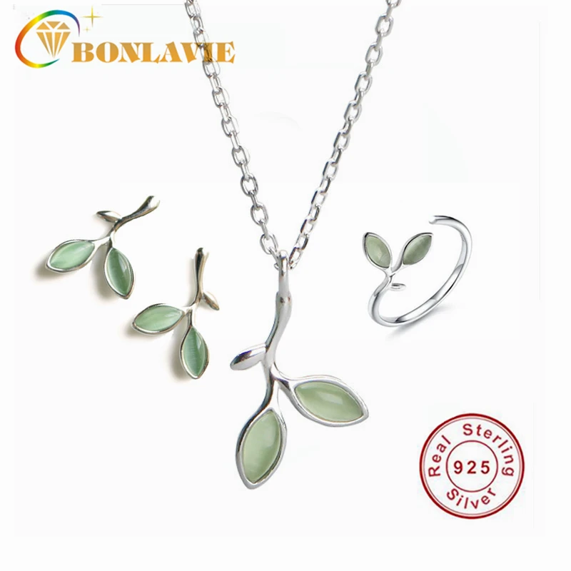 BONLAVIE светильник-зеленые прорастающие листья искусство лес тибетское серебро